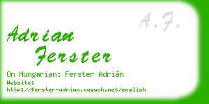 adrian ferster business card