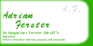 adrian ferster business card